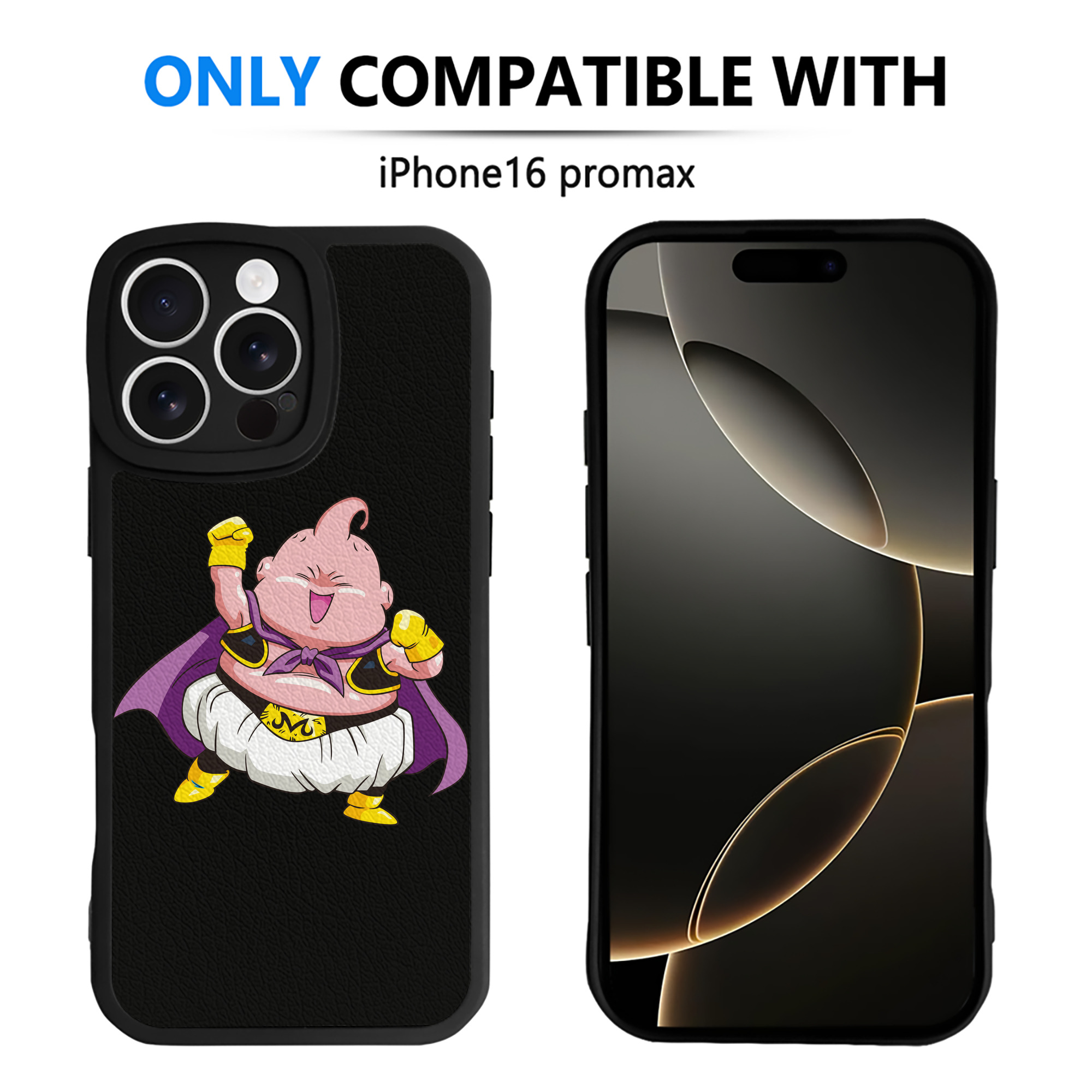 （画像用） ドラゴンボール 魔人ブウ DRAGON BALL Majin Buu 【iPhone 16シリーズ対応】シリコンスマホケース（レザー調） 材質：シリコン